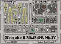 Eduard FE242 Mosquito B. Mk. IV/ PR Mk. IV 1/48 Tamiya