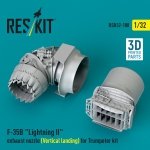 RESKIT RSU32-0180 F-35B Lightning II exhaust nozzle (Vertical landing) for Trumpeter kit (3D printed) 1/32
