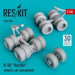 RESKIT RS48-0382 B-58 HUSTLER WHEELS SET (WEIGHTED) 1/48