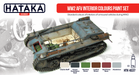 Hataka HTK-AS37 WW2 AFV Interior Colours paint set (6x17ml)