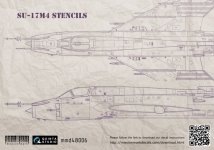 Quinta Studio MMD48006 Decal Su-17M4 stencil 1/48