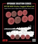 Rye Field Model 2111 M1128 MGS Stryker Sagged Wheel Set (6 pcs) + with Anti-Skid Chains (2 pcs) 1/35