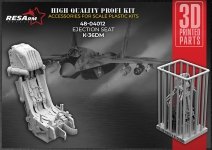 RESArm 48-04012 K-36 DM Ejection seat (3D resin printing) 1/48