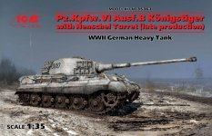 ICM 35363 WWII German Heavy Tank Pz.Kpfw.VI Ausf. B Konigstiger with Henschel Turret (late production) 1/35
