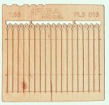 Model scene PL3-013 Wooden fence type 13 Drewniany płot 1/35
