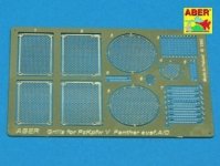 Aber 35G01 Grilles for german tank Grilles for PzKpfw V Ausf.A/D Panther (Sd.Kfz.181) (1:35)