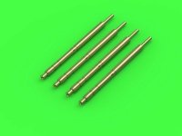 Master GM-72-025 MG-34 Panzerlauf (7.92mm) - German machine gun barrels - armored cooling jacket - used on late tanks (4pcs) 1/72