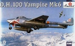 A-Model 72208 British Jet-Engine Fighter De Havilland DH.100 Vampire Mk.VI 1:72