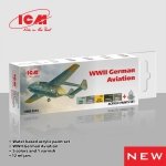 ICM 3014 Acrylic paint set WWII German Aviation 6x12ml