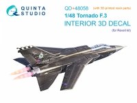 Quinta Studio QD+48058 Tornado F.3 3D-Printed & coloured Interior on decal paper (Revell) (with 3D-printed resin parts) 1/48