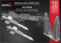 RESArm 48-01046 Havilland Firestreak - British air-to-air missile  (3D resin printing) 1/48