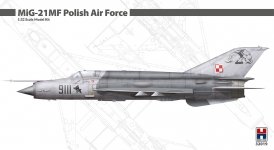 Hobby 2000 32019 MiG-21MF Polish Air Force (TRUMPETER + CARTOGRAF + MASKI ) 1/32