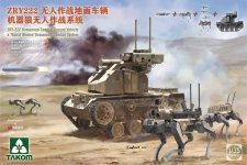 Takom 2223 ZRY-222 Unmanned Combat Ground Vehicle & Robot Wolves Unmanned Combat System 1/35