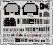 Eduard 33117 P-51K interior S. A. 1/32 Tamiya