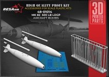 RESArm 48-01014 MK 82 - American aerial bomb (WITH DECAL) (3D resin printing) 1/48
