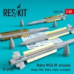 RESKIT RS48-0362 MATRA MICA RF MISSILES (4 PCS) 1/48