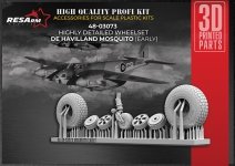 RESArm 48-03073 Mosquito EARLY - Wheels under load (3D resin printing) 1/48