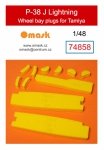 Omask 74858 P-38 J Lightning wheel bay plugs (for Tamiya) 1/48
