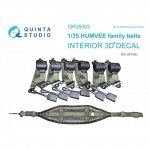 Quinta Studio QR35003 HUMVEE family belts, 3D-Printed & coloured on decal paper (all kits) 1/35