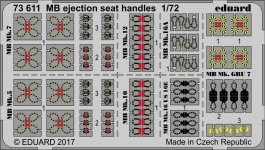 Eduard 73611 MB ejection seat handles 1/72