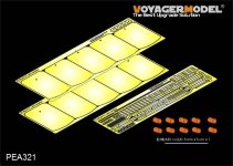 Voyager Model PEA321 WWII German StuG.IV Pivot-Mounting Swinging Type Hull Side Armour Skirts (For DRAGON) 1/35