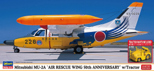 Hasegawa 02480 Mitsubishi MU-2A `Air Rescue Wing 50th Anniversary´ w/Tractor 1/72