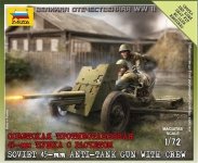 Zvezda 6112 Soviet 45mm AT Gun (1:72)