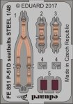 Eduard FE851 P-51D seatbelts STEEL MENG 1/48
