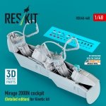 RESKIT RSU48-0460 Mirage 2000N cockpit (Detailed edition) for Kinetic kit (3D Printed) 1/48