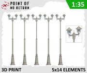 Point of no Return 3522002 Latarnia parkowa 5 pcs 1/35