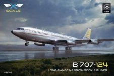 X-Scale 144008 B707-124 Long Range Narrow Body Airliner Continental 1/144