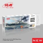ICM 3060 Acrylic paints set for WWII Royal Navy 12 ml х 6
