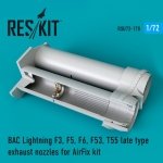 RESKIT RSU72-0170 BAC LIGHTNING (F3, F5, F6, F53, T55) EXHAUST NOZZLES LATE TYPE FOR AIRFIX KIT 1/72