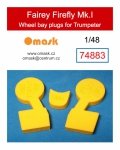 Omask 74883 Fairey Firefly Mk.I wheel bay plugs (for Trumpeter 05810) 1/48