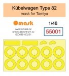 Omask 55001 Kubelwagen Type 82 mask (for Tamiya) 1/48