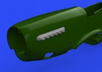 Eduard 648486 P-51D exhaust stacks w/ fairing EDUARD 1/48