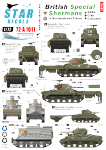 Star Decals 72-A1011 British Special Shermans BARV, Crab, Crocodile 1/72