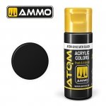 AMMO of Mig Jimenez 20162 ATOM COLOR Satin Black 20ml