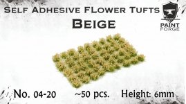 Paint Forge PFFL2604 Beige Flowers 6mm