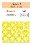 Omask 54071 I-16 type 5 mask (for Zvezda) 1/48
