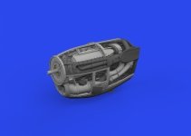 Eduard 648936 P-38J left engine PRINT TAMIYA 1/48