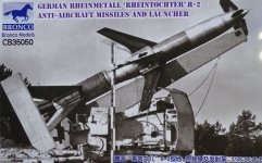 Bronco CB35050 German Rheinmetall Rheintochter R-2 anti-aircraft missiles and launcher 1/35