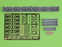 Master SM-350-095 USN 40 mm/56 Bofors quadruple mount ver.3 / with Mk-51 director - (resin, PE and turned parts) - (6pcs) 1:350