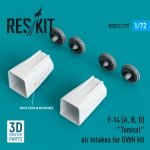 RESKIT RSU72-0279 F-14(A, B, D) Tomcat air intakes for GWH kit (3D Printed) 1/72