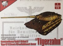 Modelcollect UA35033 German heavy tank E-75 Ausf. E Tiger III 12.8cm L/55 w/Additional Armor Tigerzahn 1/35