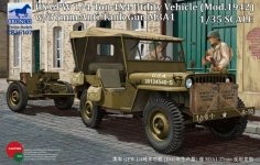 Bronco CB35107 US GPW 4x4 Light Utility Vehicle mod 1942 w/37mm AT Gun M3A1 (1:35)
