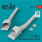 RESKIT RSU48-0257 F-5 TIGER LL AIR INTAKES FOR AFV CLUB KIT (3D PRINTED) 1/48