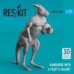 RESKIT RSF72-0003 KANGAROO WITH A PILOT'S HELMET (3D PRINTED) 1/72
