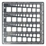Tamiya 74156 Modelling Template (Square, 1-10mm) Stainless Steel