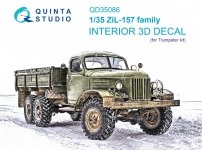 Quinta Studio QD35086 ZiL-157 family 3D-Printed & coloured Interior on decal paper (Trumpeter) 1/35